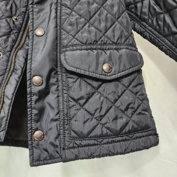 Navy Black/Blue Quilted and lined Coat for Girls - Picture 8 of 13